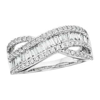 Baguette Diamond Ring in 14k white gold