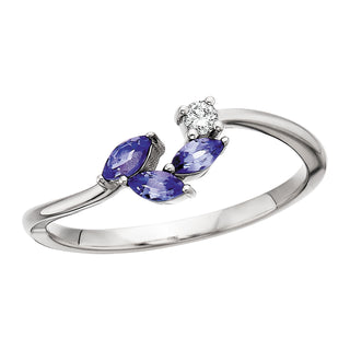 Marquise Tanzanite Ring in 14k white gold