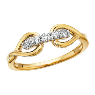 Diamond Loop Ring in 14k yellow gold