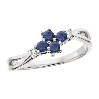 Sapphire Ring in 14k white gold