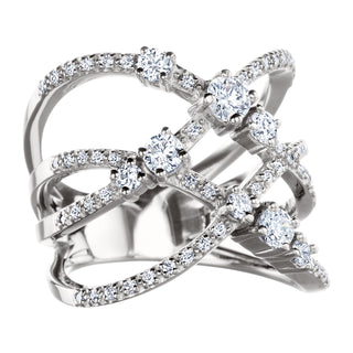 Diamond 'Universe' Ring in 14k white gold