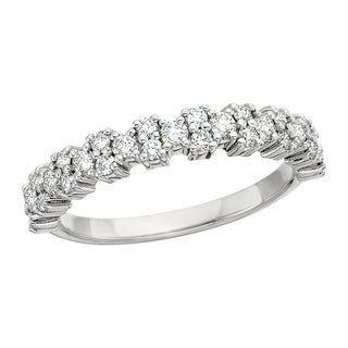 Ladies Fancy Diamond Band in 14k white gold