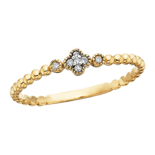 Stackable Diamond Band in 10k yellow gold