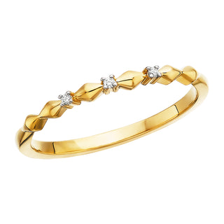 Diamond Stackable Band in 10k yellow gold