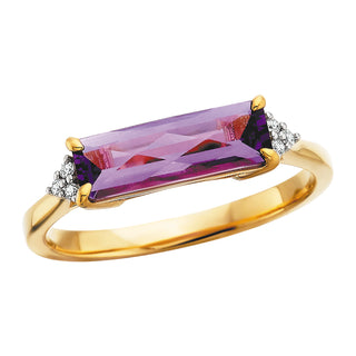 Amethyst Ring in 10k yellow gold