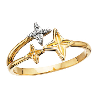 Diamond Starlight Ring in 10k yellow gold
