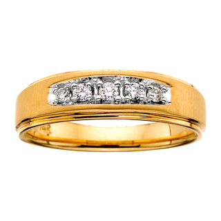 Men's Diamond Wedding Band in 14k yellow gold