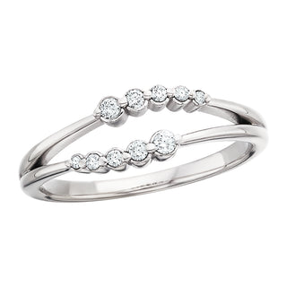 Diamond Fashion Bubble Ring in 10k white gold