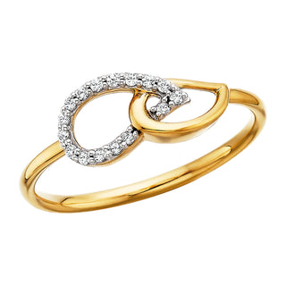 Paisley Diamond Ring in 10k yellow gold