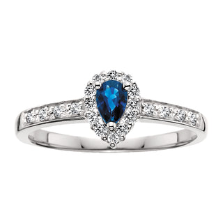 Sapphire Ring in 14k white gold