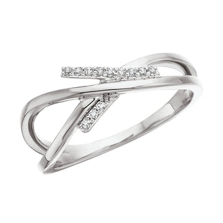 Layered Diamond Band in 10k white gold