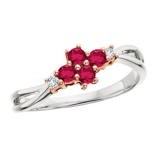 Ruby Ring in 14k white gold