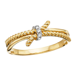 Diamond Rope Knot Ring