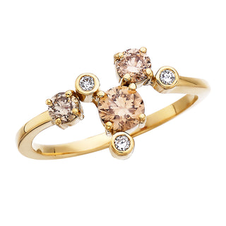 Desert Diamond Ring in 14k yellow gold