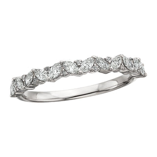 Fancy Marquise Diamond Band in 14k white gold