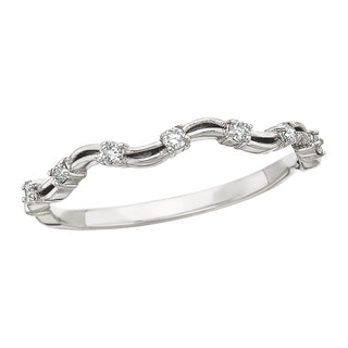 Diamond Stack Ring in 10k white gold
