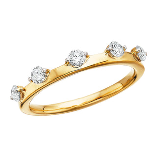 5 Stone Diamond Band in 14k yellow gold