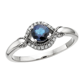 Sapphire Ring in 14k white gold