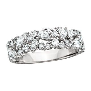 Scattered Diamond Ring in 14k white gold