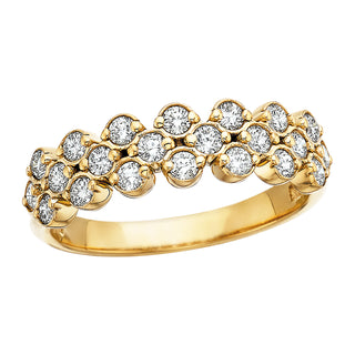 Diamond Bubble Ring in 14k yellow gold