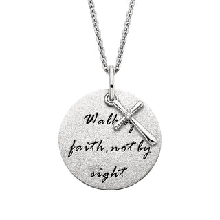 Walk by Faith Diamond Pendant in sterling silver
