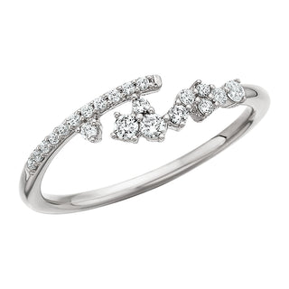 Diamond Confetti Ring in 10k white gold