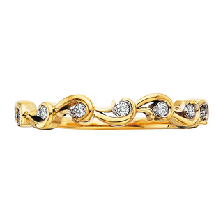 Diamond Stack Ring in 10k yellow gold