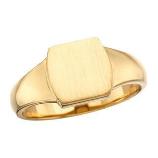 Men's Cushion Signet Ring in 10k yellow gold