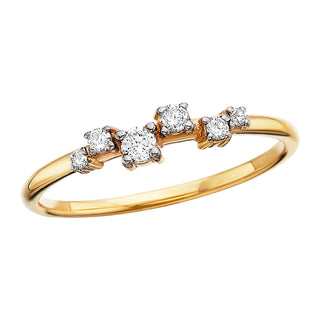 Scattered Diamond Ring in 10k yellow gold