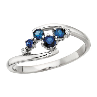 Sapphire Ring in 14k white gold