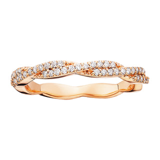 Diamond Band in 14k rose gold