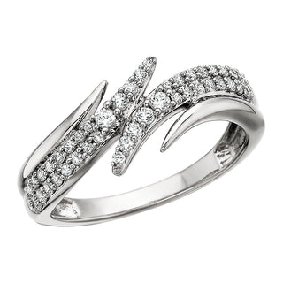 Diamond Waterfall Ring in 14k white gold
