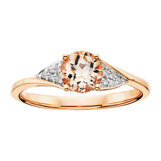 Morganite Ring in 10k rose gold