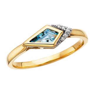 Blue Topaz Kite Ring