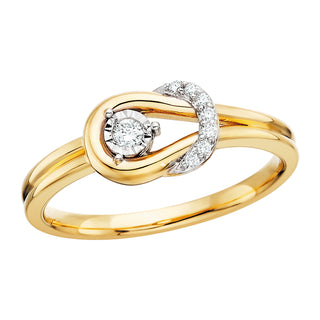 Hercules Knot Ring in gold with diamonds