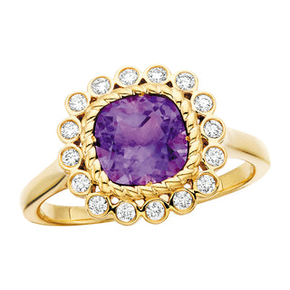 Amethyst Ring in 10k yellow gold