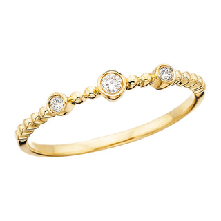Stackable Diamond Band in 10k yellow gold