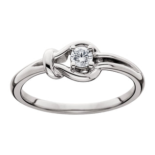 Diamond Ring in 10k white gold