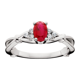Ruby Ring in 10k white gold