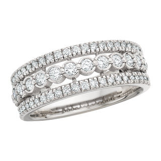 Bubbles and Gleam Ring in 14k white gold with diamonds