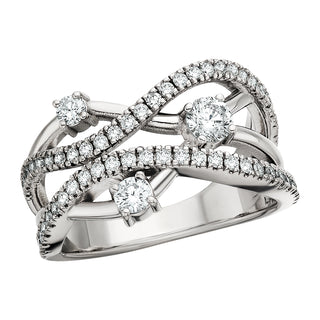 Diamond Weave Ring in 14k white gold