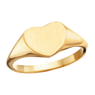 Heart Signet Ring in 10k yellow gold