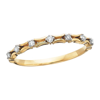 Stackable Diamond Band in 10k yellow gold
