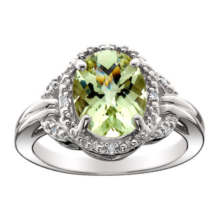 Mint Amethyst Ring in 10k white gold