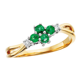 Emerald Ring in 14k yellow gold