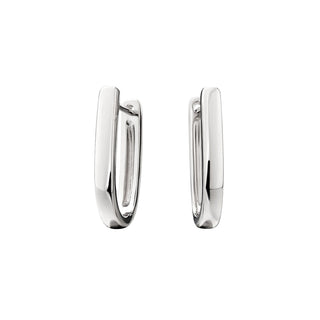 U Hoop Earrings in sterling silver