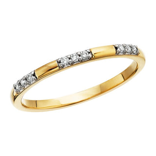 10k Yellow Gold Diamond Station Band