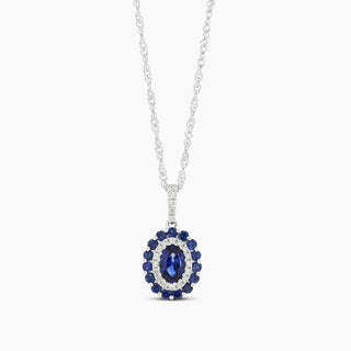 14K Sapphire and Diamond Necklace