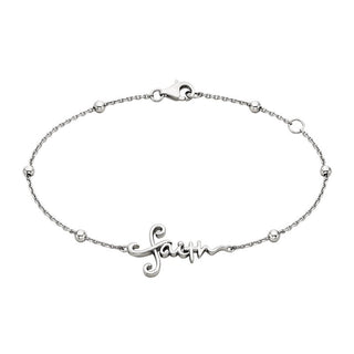 Sterling Silver Faith Bracelet