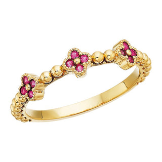 14K Yellow Gold Ruby Ring